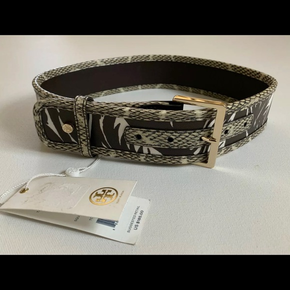 Tory Burch Women's Square Buckle Mixed Belt -  XS - Picture 4 of 12